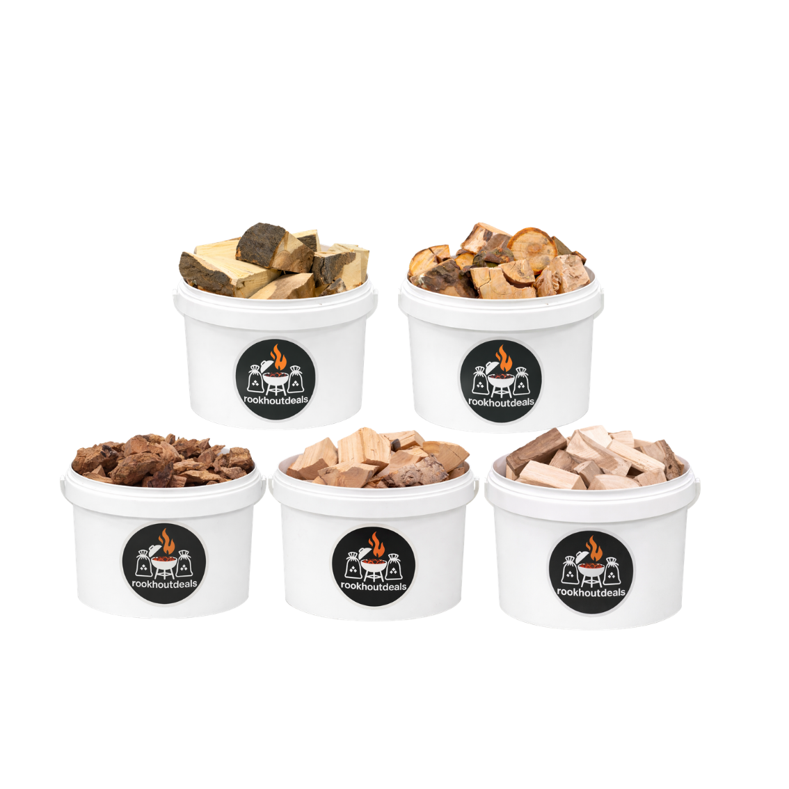 Räucherchunks Probierpaket - 5 Sorten nach Wahl - 5x1 kg